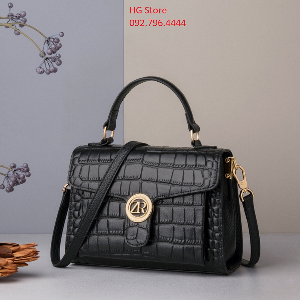 Túi Xách Nữ Hàn Quốc Da Bò Italy Cao Cấp(Da Thật  100%) Zooler FullBox ZL004 Size 23cm Làm Quà Tặng, Sinh Nhật, Quà Biếu