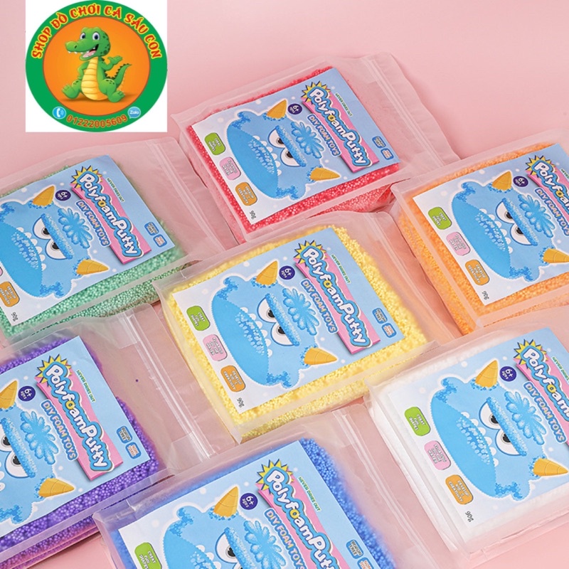 Đất sét xốp PUTTY POLYFAOM - Slime bọt biển ngọc trai 7 màu