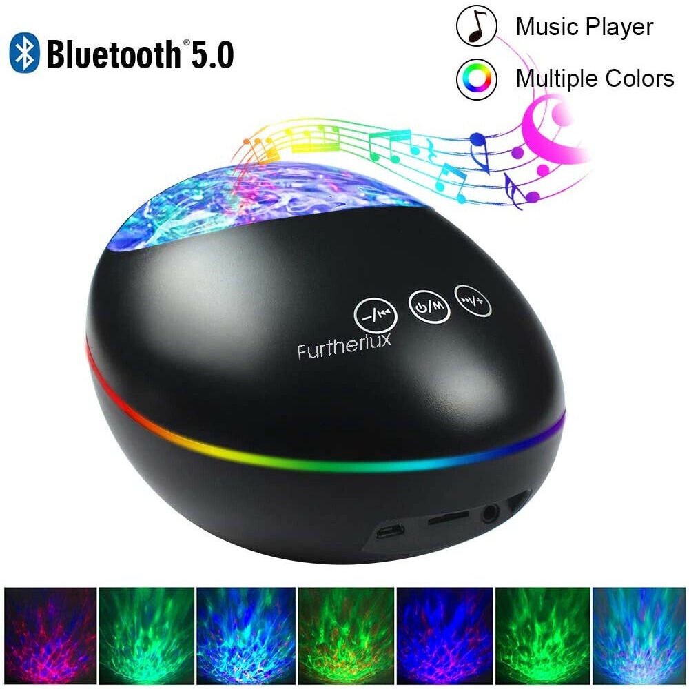Ánh sáng sao sáng tạo hình viên sỏi ánh sáng nước gợn sóng loa bluetooth phòng lãng mạn đèn ngủ