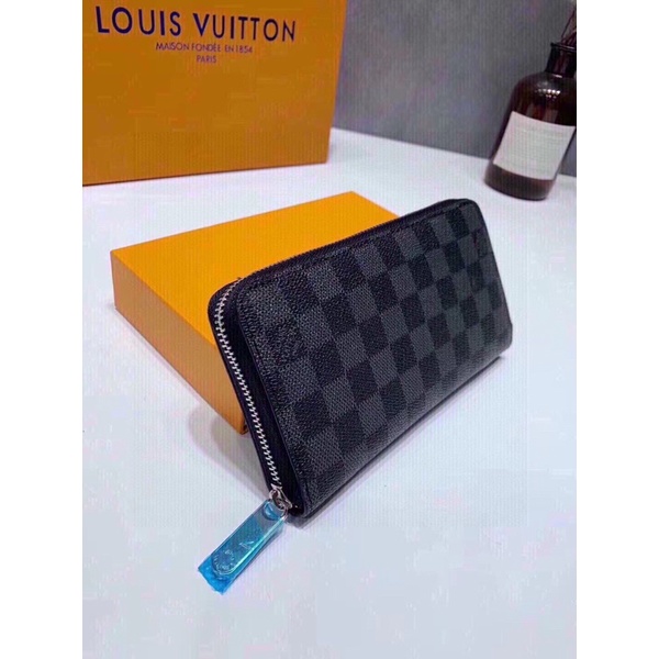 Ví Tiền Dài Khoá Kéo Da Canvas Chống Nước Size 19cm Nhiều Ngăn Để Thẻ - LV1911