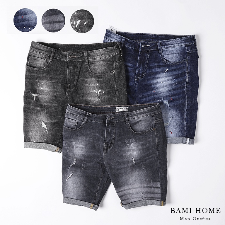 Quần short jean basic BAMI HOME form slim, màu đơn giản, dễ phối đồ QJCT1- 02 - HÀNG MỚI VỀ