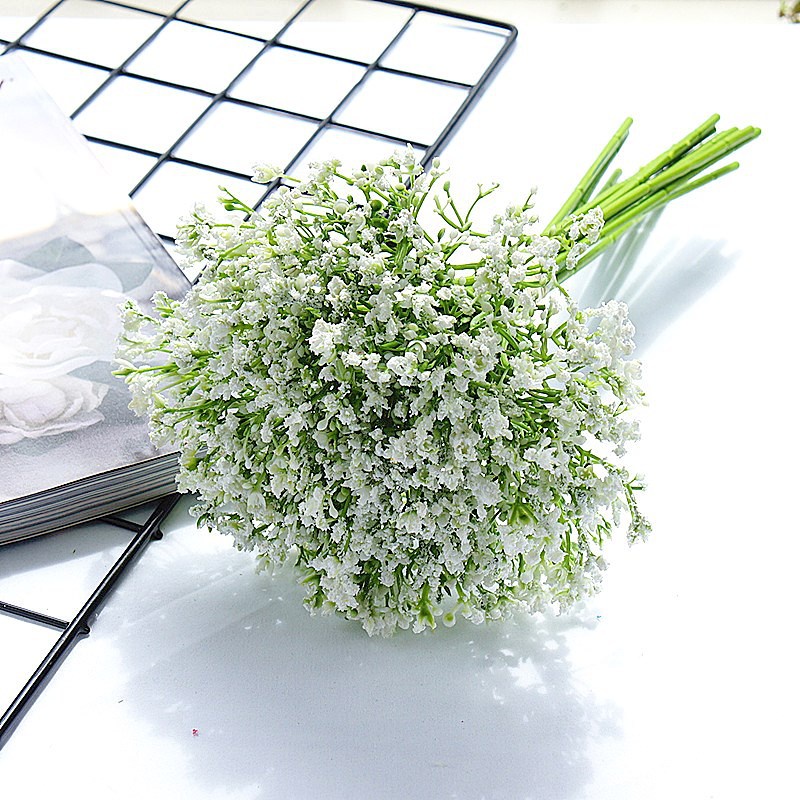 Bó 16 Nhánh Hoa Gypsophila Nhân Tạo Có Hương Thơm Trang Trí Nhà Cửa/Tiệc Cưới