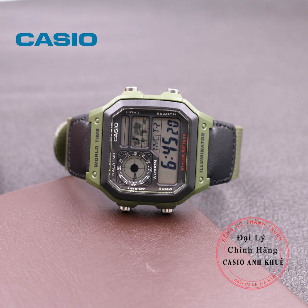 Đồng hồ Nam Casio WorldTime AE-1200WHB-3BVDF dây nhựa