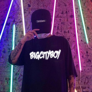 Áo BigCityBoi phản quang Oversized 2 màu trắng đen