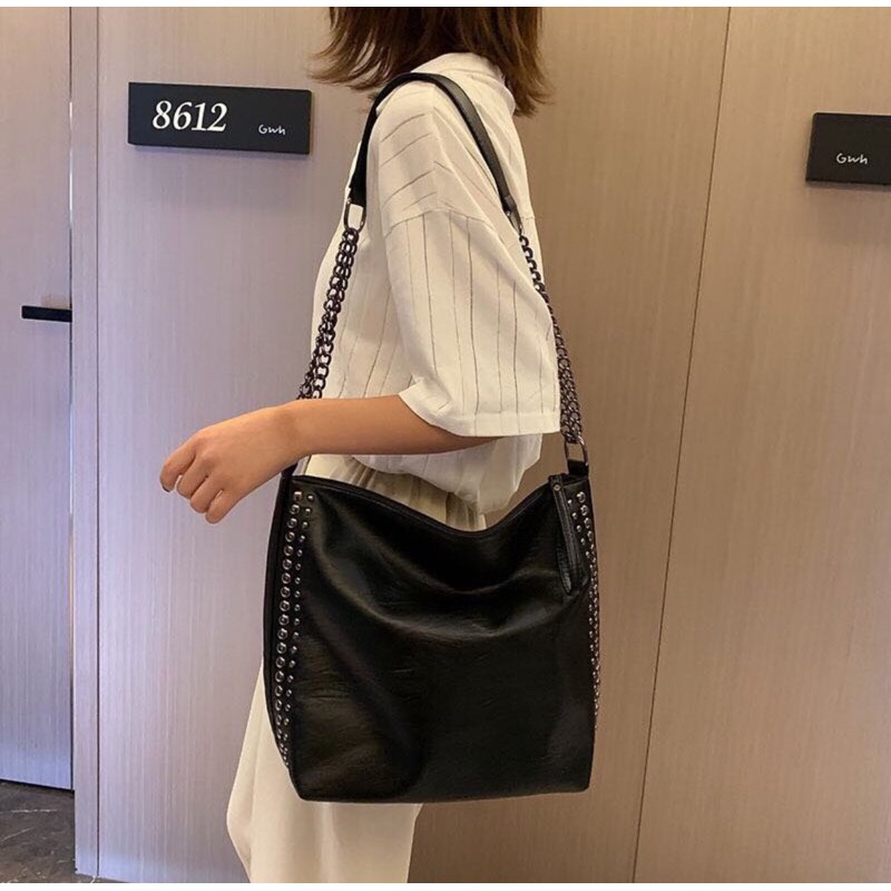 Túi xách tote da nữ đeo chéo Đinh Tán