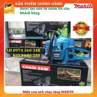 Máy cưa xích chạy xăng makita. nhập khẩu.