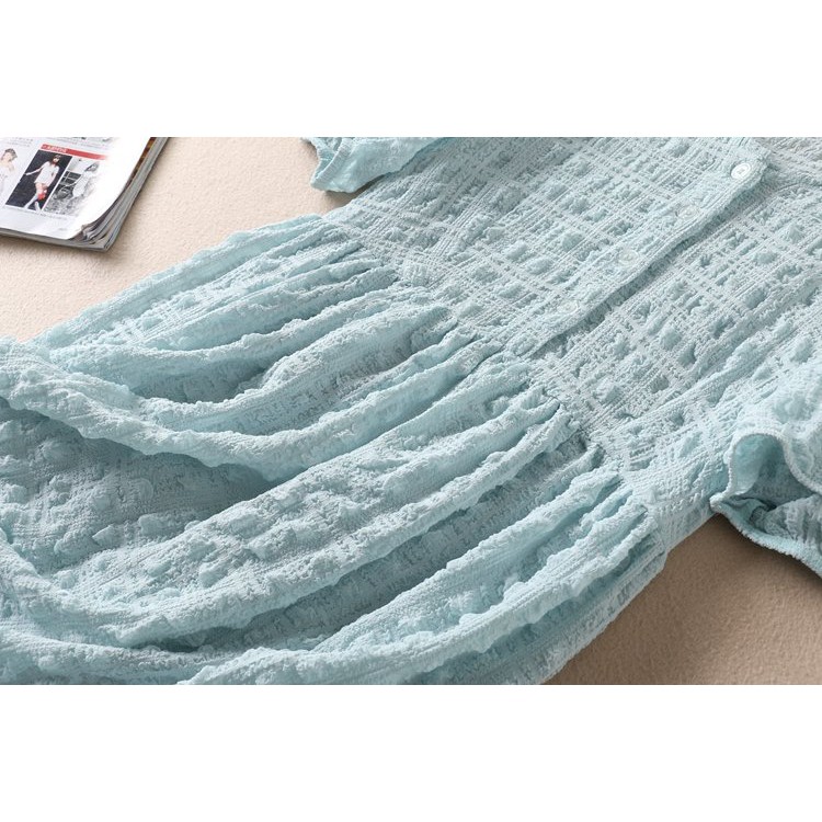 Váy babydoll cổ tròn, Đầm nữ ulzzang dáng xoè, đầm tiểu thư da10