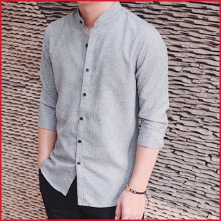 Áo sơ mi nam dài tay - kiểu dáng basic, áo nam phong cách - thời trang