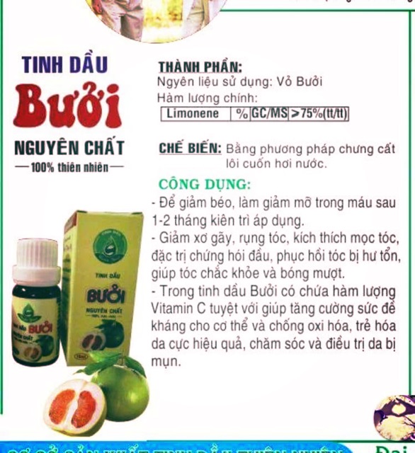 TINH DẦU BƯỞI NGUYÊN CHẤT HUYỀN THOẠI