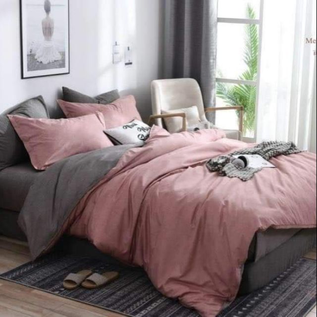 cotton poly hồng xám