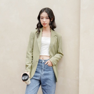 BLEUBIRD Áo khoác blazer vải sợi cotton BASIC BLAZER