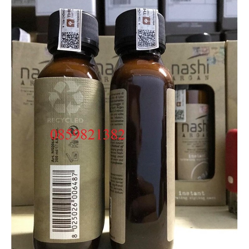 BỘ DẦU GỘI DẦU XẢ PHỤC HỒI NASHI ARGAN 200ML*2 - Ý