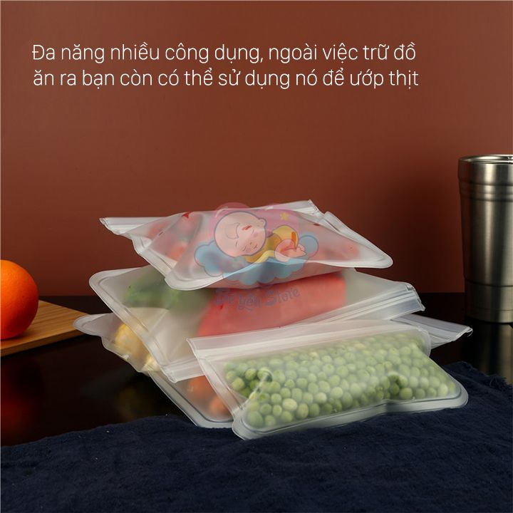 Túi zip - Túi chống thấm nước bảo quản thực phầm, giúp bảo quản thực phẩm trong tủ lạnh