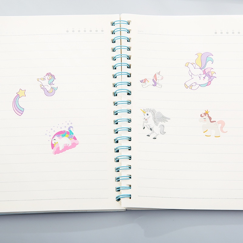 Set 6 Miếng Dán Trang Trí Hình Kỳ Lân Dễ Thương