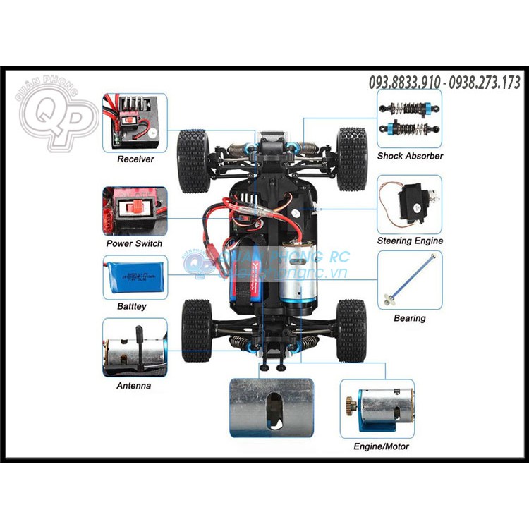 Xe Điều Khiển Tốc Độ Cao 70km/h WLtoys A959B