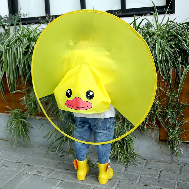 Áo mưa vành rộng có nón hình chú vịt/pikachu đáng yêu cho bé