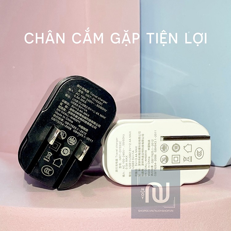 [BH 6 THÁNG] CỦ SẠC NHANH 3 CỔNG USB MÀN HÌNH LED CHÍNH HÃNG BASEUS MIRROR LAKE CHO IPHONE SAMSUNG XIAOMI OPPO HUAWEI