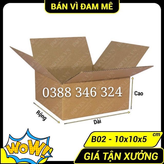 Hộp carton 10*10*5 cm