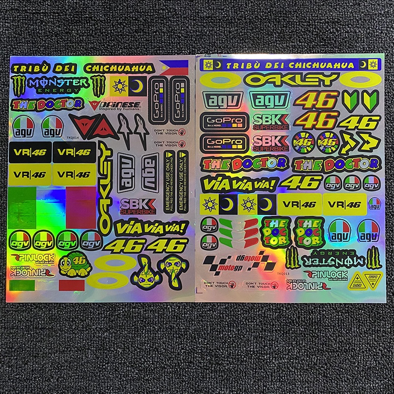 Miếng Dán Phản Quang Hình Họa Tiết Trang Trí Xe Mô Tô
