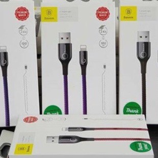 Cáp sạc tự ngắt có đèn Led Baseus C-shape chính hãng cho Iphone Ipad