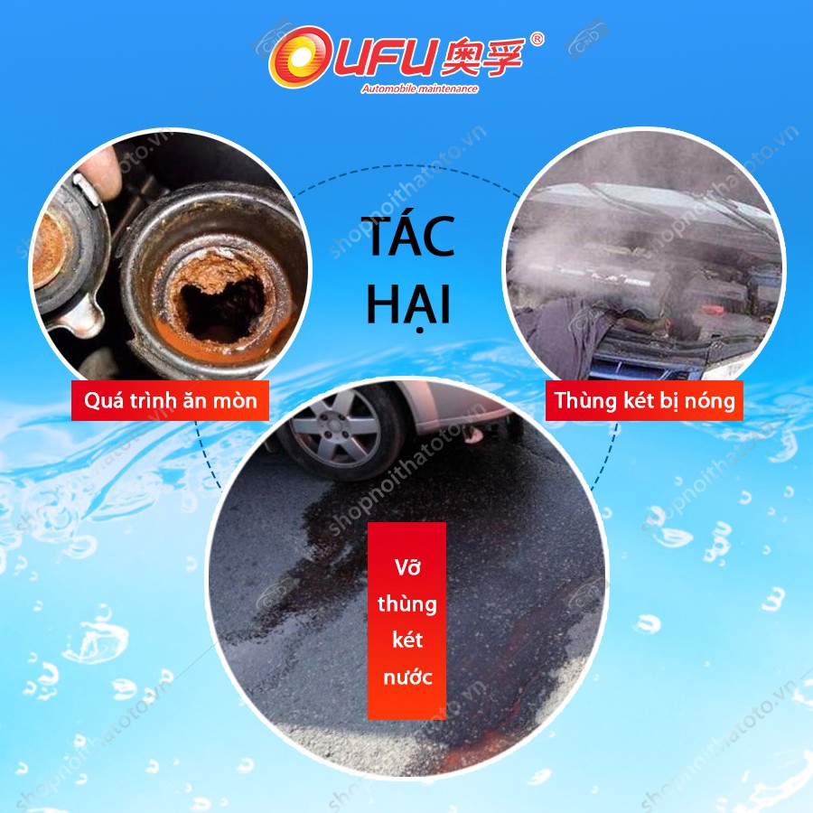 Nước Làm Mát Động Cơ Màu Đỏ OUFU AF-1202 4L - Nhập Khẩu Chính Hãng