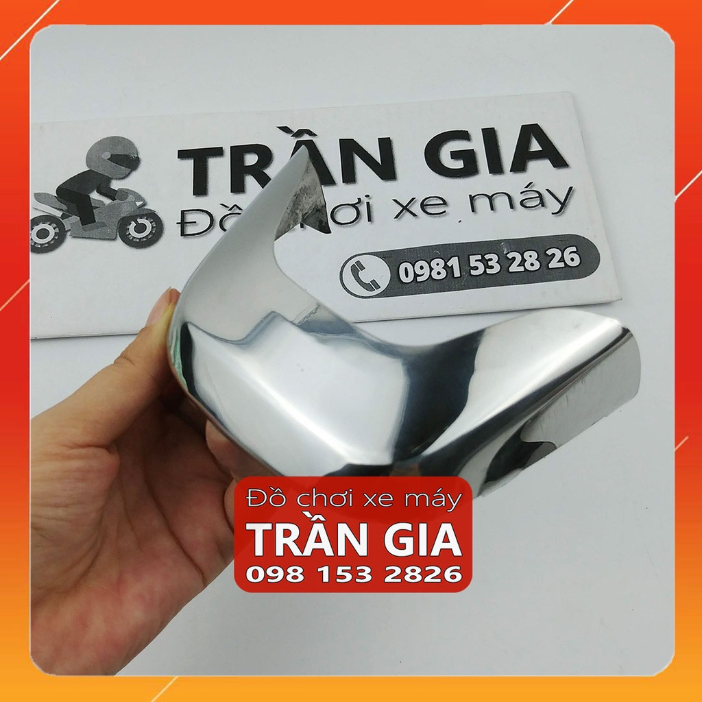 Chỉ mũi dè trước sau inox xe Nozza đời đầu năm 2011-2012-2013, ốp mỏ đuôi dè chắn bùn - phụ kiện trang trí
