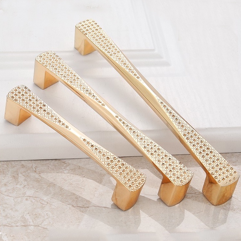 Tay Nắm Cửa Tủ Màu Vàng Hồng Phong Cách Châu Âu Sang Trọng DIY