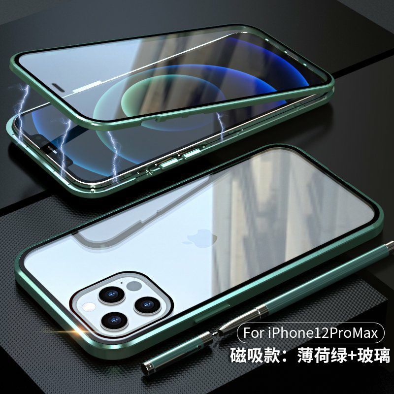 IPHONE12-Ốp nam châm 2 mặt cường lực cho IPHONE12 PRO MAX/12/12 PRO