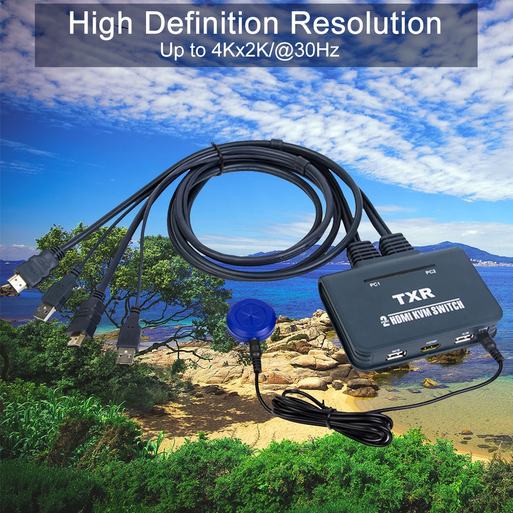 Thiết bị chuyển đổi HDMI 2 cổng USB KWM cho máy tính | BigBuy360 - bigbuy360.vn