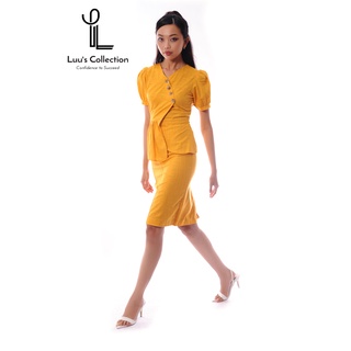 Áo Peplum đắp tà - màu VÀNG