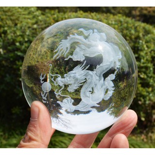 Quả cầu pha lê in hình Rồng 3D
