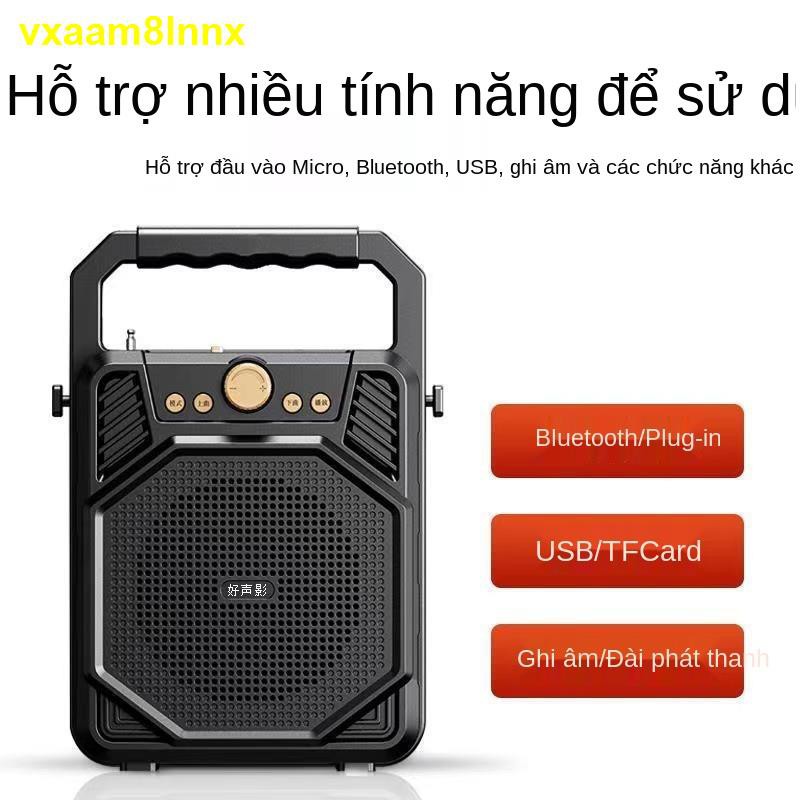 phiên bản hàng đầu Bluetooth Âm thanh lượng lớn loa nhỏ vuông nhảy siêu trầm có thể sạc lại karaoke gia đình