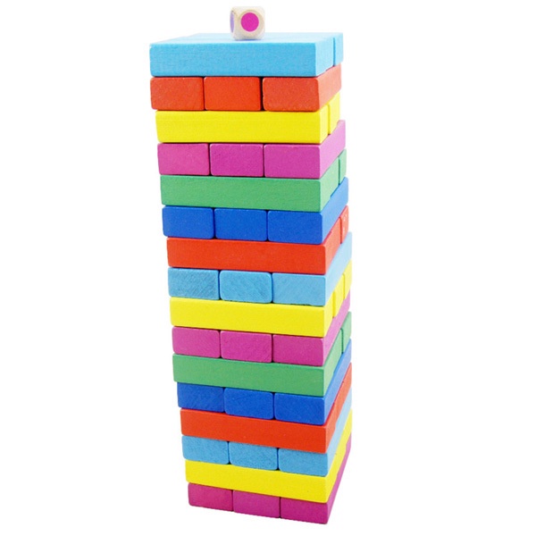 Bộ đồ chơi rút gỗ loại to đẹp domino montessori, đồ chơi trí tuệ giúp bé phát triển tư duy sáng tạo và khả năng khéo léo