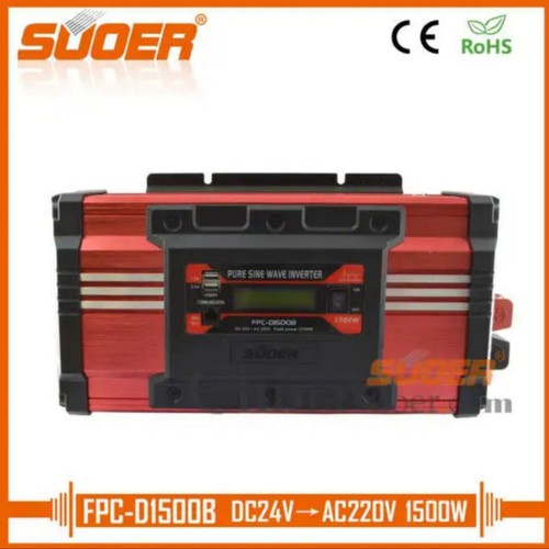 Bộ đổi điện sin chuẩn 1500w 24v sang 220v có đồng hồ hiển thị - FPC-D1500B