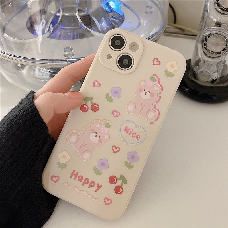 Ốp lưng iphone cạnh vuông Quả Dâu Tây BVC 6s/6splus/7/7plus/8/8plus/x/xr/xs/11/12/13/14/pro/max/plus/promax BVC964