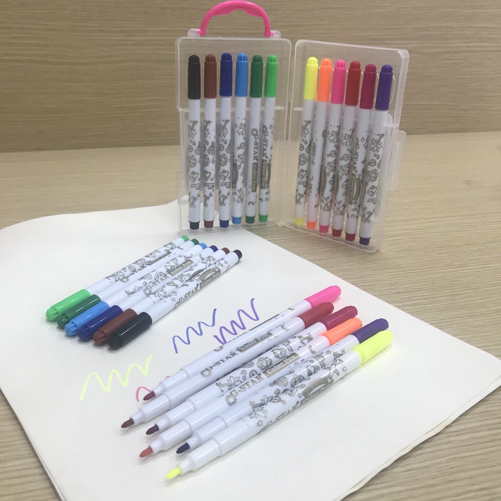 Bút lông màu GSTAR LM609-12/18/24 màu cho bé tô vẽ và thỏa sức sáng tạo