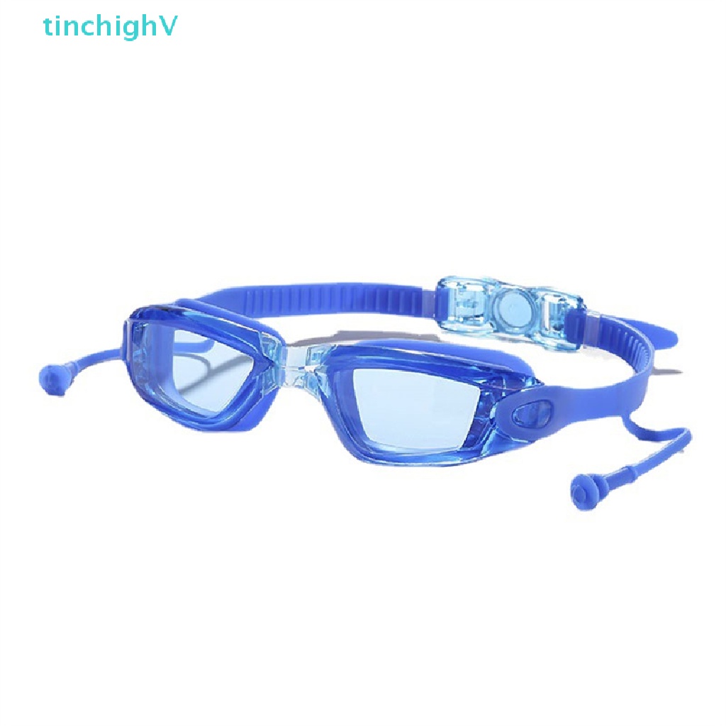 Kính Bơi Chuyên Nghiệp Chống Sương Mù &amp; Nước Bằng Silicone Có Nút Bịt Tai Cho Người Lớn