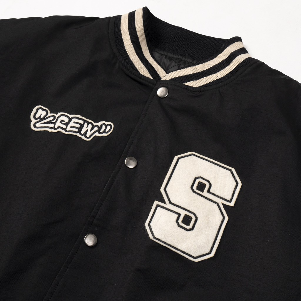 Áo khoác bomber "CREW" - Đen | BigBuy360 - bigbuy360.vn