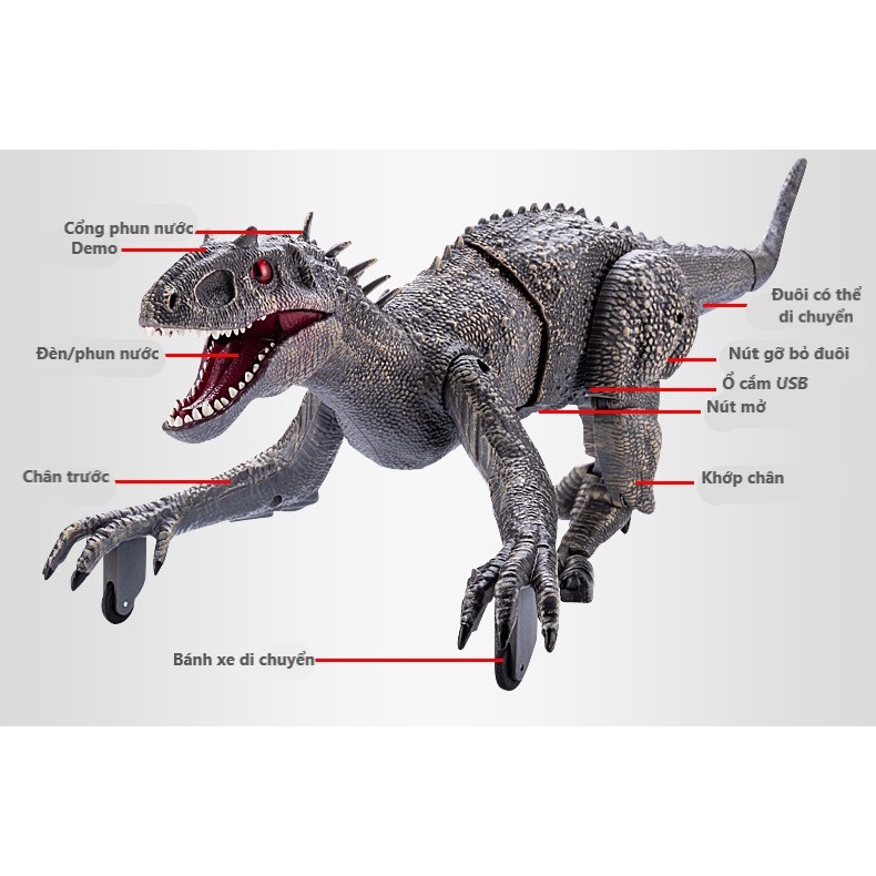 [Hàng cao cấp] Bộ điều khiển bạo long Tyrannosaurus, Khủng long điều khiển từ xa, Robot Khủng Long, Đồ chơi cho bé trai