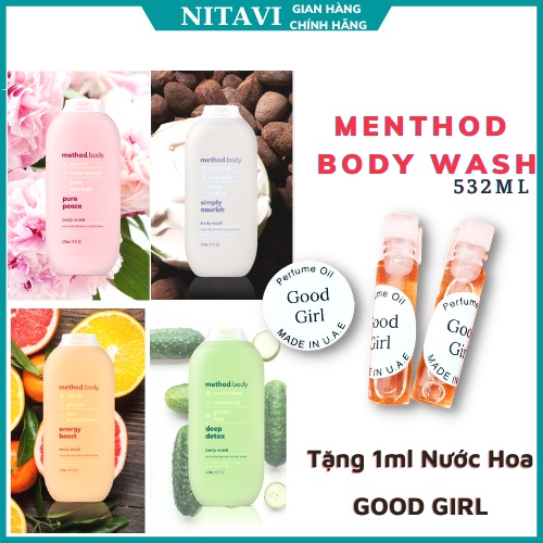 sữa tắm dưỡng ẩm method body Oganic - method body wash Úc loại bỏ tế bào chết 532ml | BigBuy360 - bigbuy360.vn