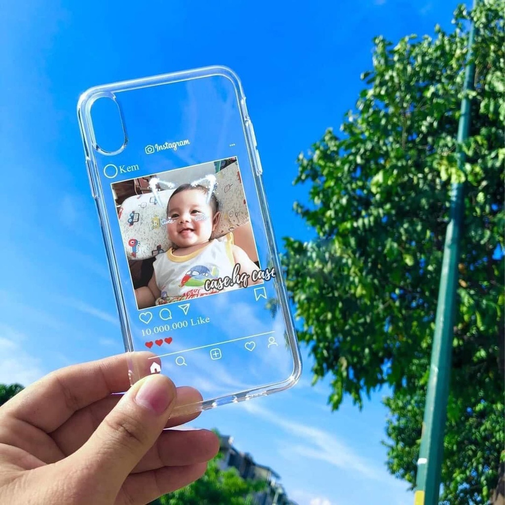 Ốp lưng iphone in hình theo yêu cầu KHUNG Face.book, Instagram hot trend