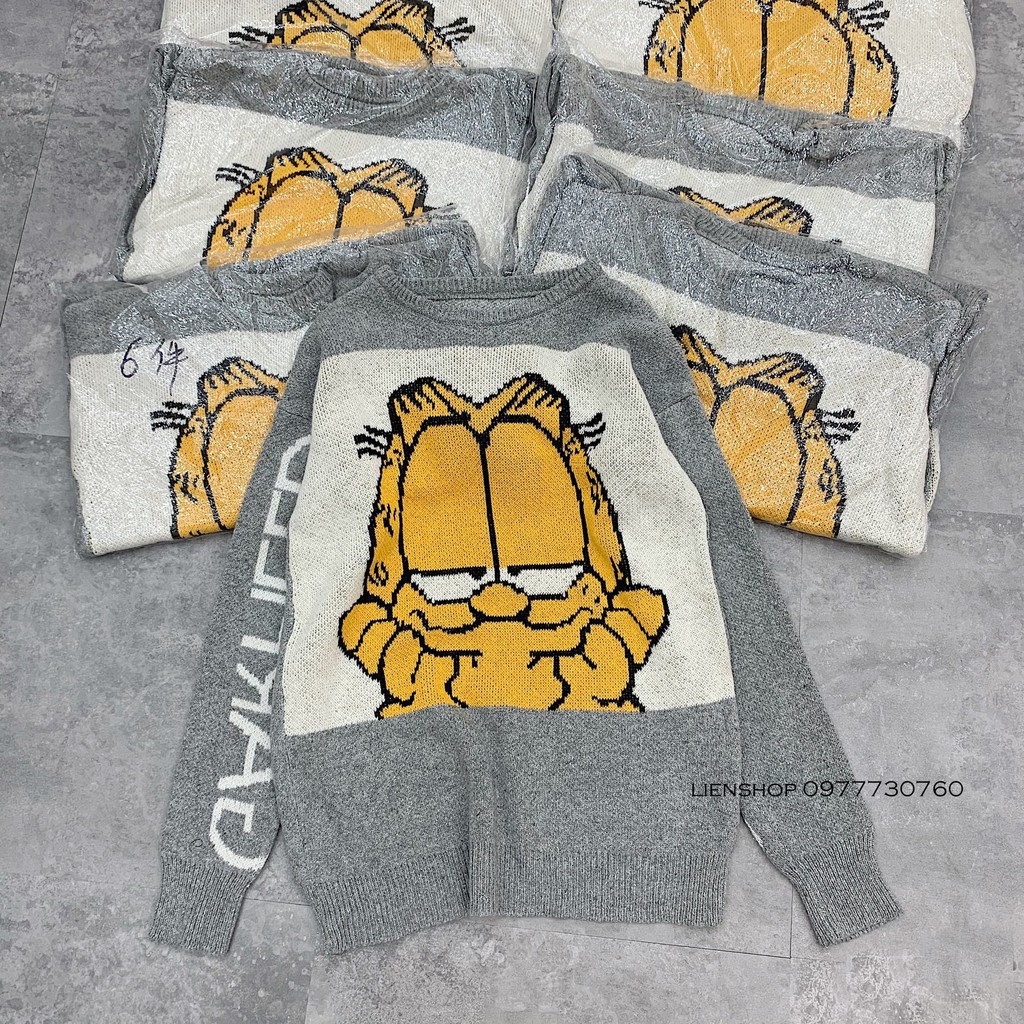 [ ảnh tự chụp ] áo len ghi mặt mèo | BigBuy360 - bigbuy360.vn