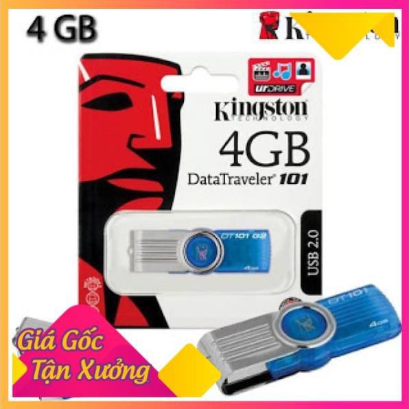 Phụ kiện giá rẻ uy tín  USB KINGSTON 4Gb DT101 G2 ĐỦ DUNG LƯỢNG NTFS/ FAT/ FAT32/ exFAT