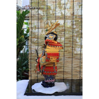 Búp bê Samurai , búp bê Nhật Bản .  6D VÀNG ĐỎ