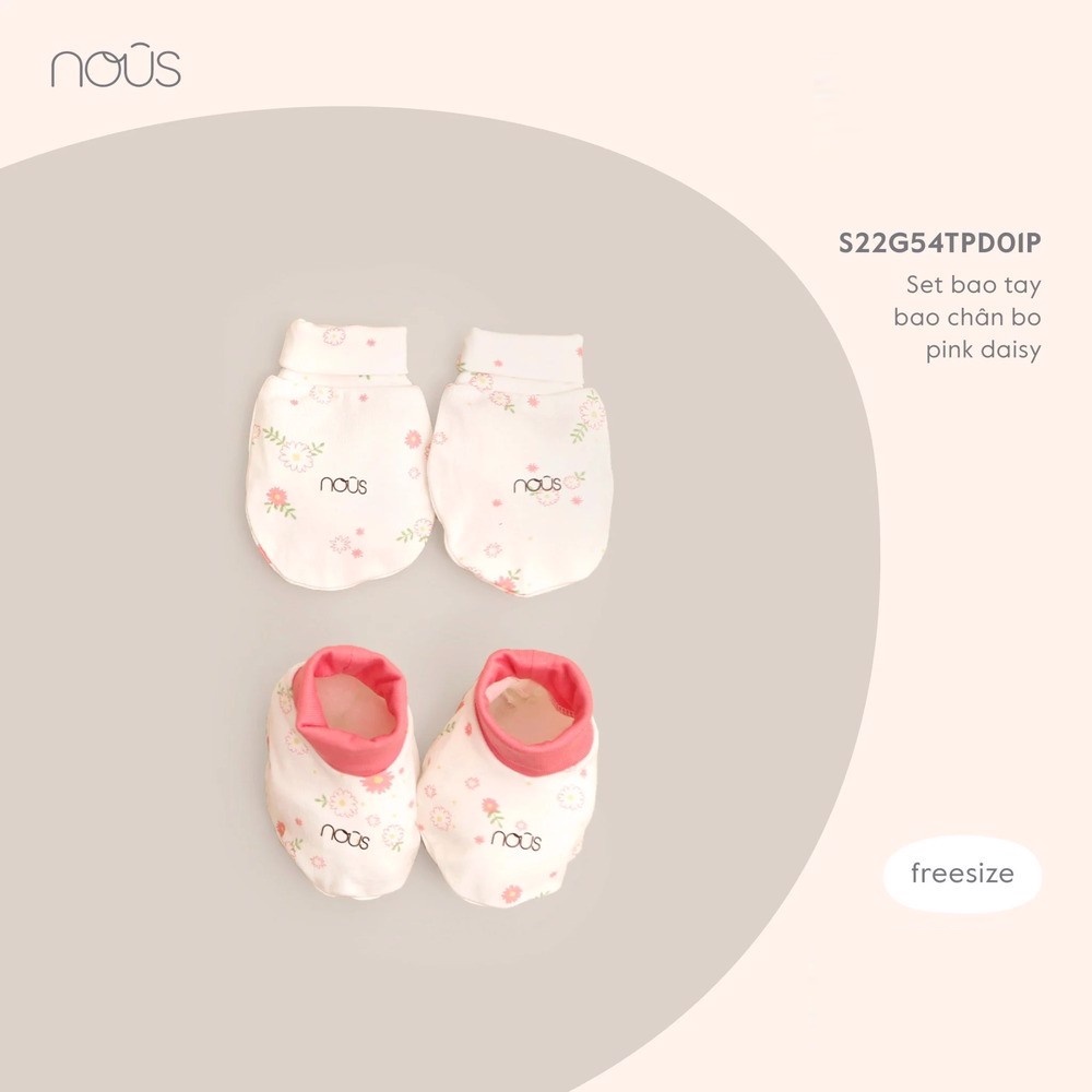 Set Bao Tay, Bao Chân Nous Cho Bé, Chất Liệu Cotton Organic Cao Cấp Mềm Mịn An Toàn Cho Bé Sơ Sinh Nuoiconkieuhan