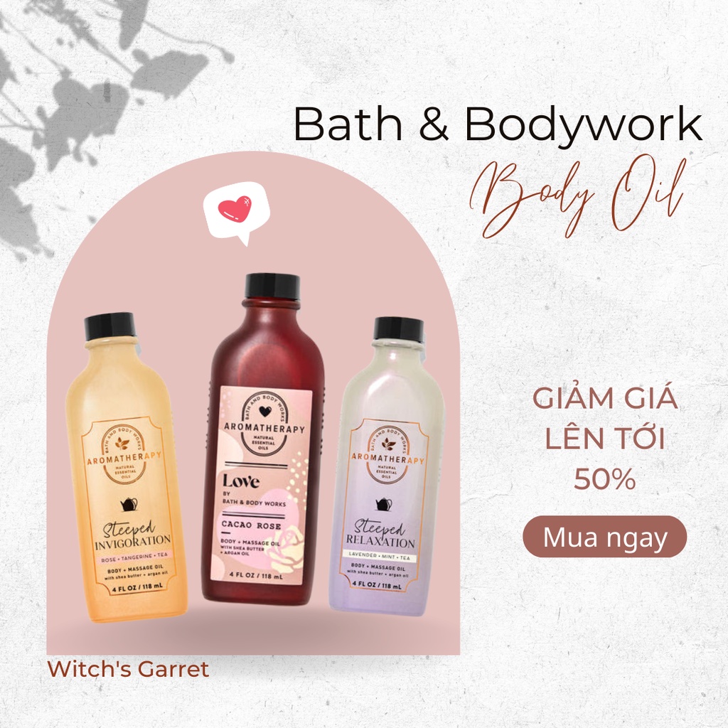 Dầu dưỡng massage Bath&Bodywork