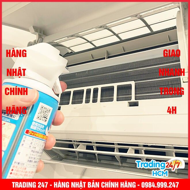 [Hỏa tốc HCM] CHAI XỊT VỆ SINH MÁY LẠNH, MÁY ĐIỀU HÒA KHÔNG MÙI (CHAI 420ML) - HÀNG NỘI ĐỊA NHẬT