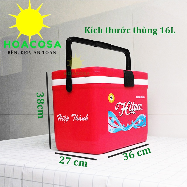 Thùng Đá Mini 16 Lít / 20 Lít / 24 Lít Hitaco- Tiện Lợi,Giữ Lạnh Tốt- Đồ Gia Dụng Hoacosa