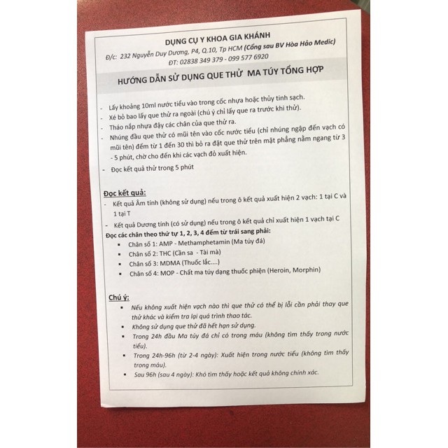 Que thử 4 chân Fastep