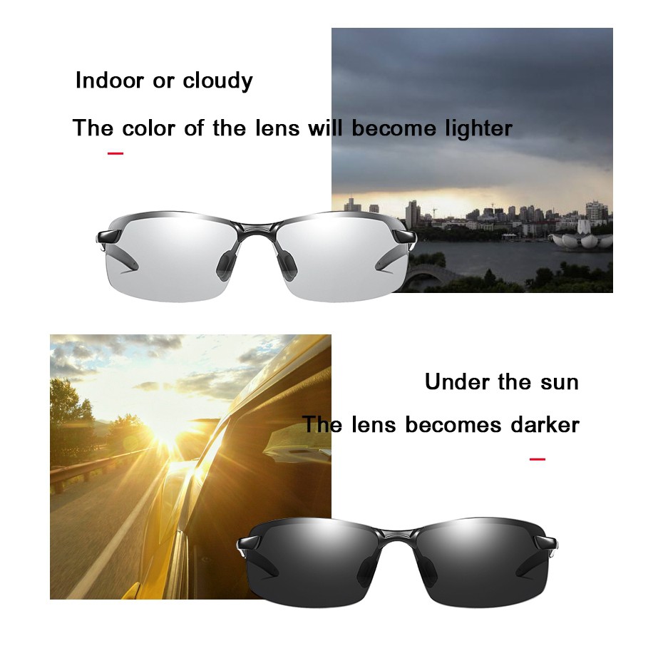 Kính mát lái xe phân cực chống UV đổi màu thời trang cho nam gentle monster | BigBuy360 - bigbuy360.vn